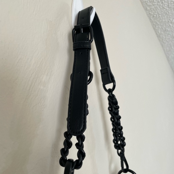 Aldo Black Woven Mini Bag with Adjustable Shoulder Strap - Picture 3 of 9